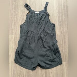 Fantaslook Gray Romper with Button Straps XL